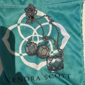 Set of Kendra Scott earrings and necklace